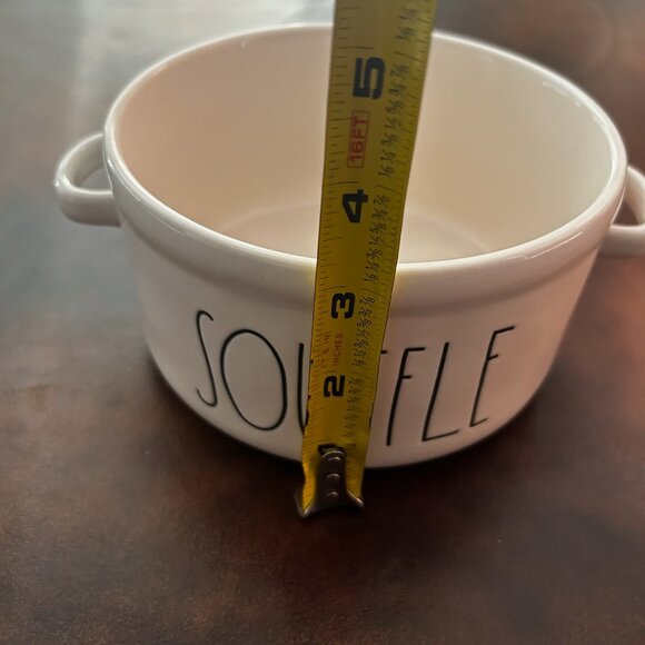 New Rae Dunn By Magenta Ceramic Large Round Souffle Baking Dish - Picture 6 of 8